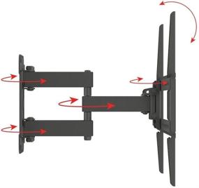 img 1 attached to 📺 Monoprice Titan Series Full-Motion Articulating TV Wall Mount Bracket - Ultimate Strength for TVs Up to 70in - Max 99lbs Weight Capacity - Supports VESA Patterns Up to 600x400 - Rotating Black