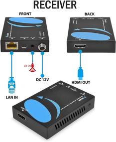 img 1 attached to 🔌 Orei 1x4 HDMI Extender Splitter 4K: Multiple Over Single Cable CAT6/7, 4K@60Hz 4:4:4 HDCP 2.2, IR Remote, EDID Management, Up to 115 Ft, Loop Out, Low Latency, Full Support - UHD14-EX115-K