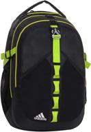 🎒 adidas barker backpack: sleek black design with a pop of lime логотип