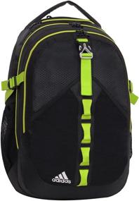 img 1 attached to 🎒 Adidas Barker Backpack: Sleek Black Design with a Pop of Lime