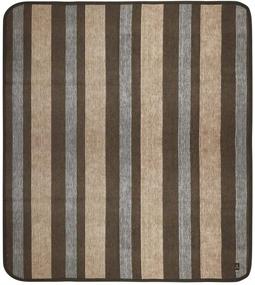 img 2 attached to Alpaca Warehouse Alpaca Sheep Wool Blanket - King/Full-Queen/Twin Size - Thick Heavyweight - Cozy & Warm for Outdoor Use - Striped Design (Soft Brown/Brown/Gray, Queen) - Enhanced SEO