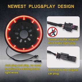 img 3 attached to 🔧 Spare Tire Brake Light Upgrade: Plug & Play LED 3rd JL Third Brake Light Wheel Light for 2018-2020 Wrangler JL JLU Tail Light Rear Light