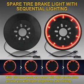 img 2 attached to 🔧 Spare Tire Brake Light Upgrade: Plug & Play LED 3rd JL Third Brake Light Wheel Light for 2018-2020 Wrangler JL JLU Tail Light Rear Light