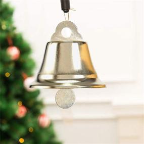 img 1 attached to 🔔 Golden Bell Jingle Bells BinaryABC Christmas Tree Ornaments Decoration, Pendants, 45MM, 12Pcs (Golden)