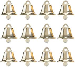 img 4 attached to 🔔 Golden Bell Jingle Bells BinaryABC Christmas Tree Ornaments Decoration, Pendants, 45MM, 12Pcs (Golden)