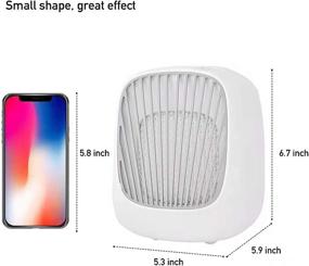img 1 attached to Portable Air Conditioner: Rapid Cooling USB Fan for Office, Room & Camping
