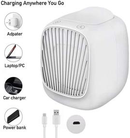 img 3 attached to Portable Air Conditioner: Rapid Cooling USB Fan for Office, Room & Camping