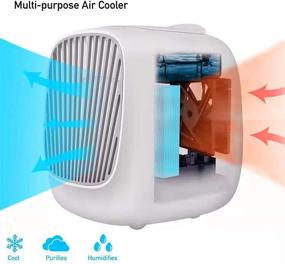 img 2 attached to Portable Air Conditioner: Rapid Cooling USB Fan for Office, Room & Camping