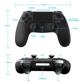 img 2 attached to Controller Bluetooth Vibration Compatible PlayStation 4