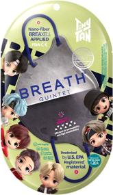 img 4 attached to SERENITA BTS Characters Tiny Tan Sports Face Cover Mask: Ultra-Light Nano-Fiber Protection from Korea