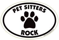 магнит в форме овала с надписью "pet sitters rock логотип