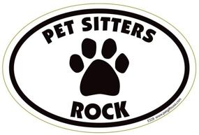 img 1 attached to Магнит в форме овала с надписью "Pet Sitters Rock