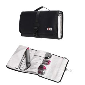 img 4 attached to Dyson Airwrap Travel Storage Case: Waterproof Organizer for Pre-Styling Dryer, Curling Barrels, Brushes - Black (JFQ-T01)