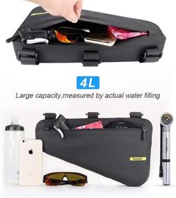 img 1 attached to 🚲 Rhinowalk Bike Frame Bag: Waterproof Triangle Bag for Road and Mountain Cycling Storage