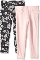 👖 stylish and comfortable colette lilly girls' 2 pack french terry jegging logo