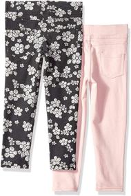 img 1 attached to 👖 Stylish and Comfortable Colette Lilly Girls' 2 Pack French Terry Jegging