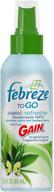 🌬️ portable febreze to go fabric refresher with gain original scent - convenient 2.8-ounce size logo