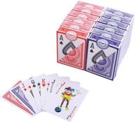 🃏 gameland premium playing cards set - 12 decks (6 red/6 blue), poker size, jumbo index - ideal for blackjack, euchre, canasta, pinochle & more! логотип