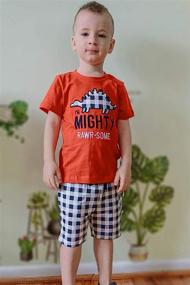 img 1 attached to 👕 Boys' Airplane T Shirt Summer Clothing Set for Toddlers