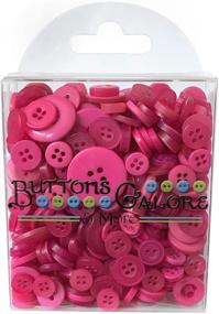 img 2 attached to 🌸 HB113 Brilliant Pink Buttons Galore Hand-Dyed Button