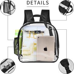 img 1 attached to 🎒 Durable Transparent Bookbags - Optimized for Backpacks
