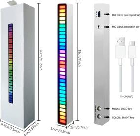 img 3 attached to 🌈 VEESA RGB Sound Control Rhythm Lights: Enhance Car Audio with 32 LED 18 Colors Audio Spectrum Analyzer & Voice Activated Atmosphere Light