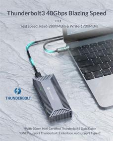 img 3 attached to 💾 Yottamaster TB3 NVMe PCIe M.2 SSD Enclosure, Intel Certified Thunderbolt 3 (40Gbps) with Innovative Heatsink Design