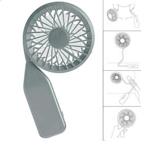 img 4 attached to Portable Neck Fan, Hands-Free Design, 3 Level Air Flow, 360 Degree Rotation, Rechargeable USB Mini Personal Fan, Small Desk and Handheld Fan for Sports, Office, and Outdoor Use (Green)