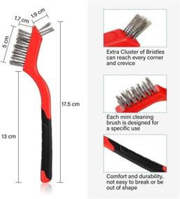 img 4 attached to 🧹 Scrubbing Brush with Stainless Bristles for Effective Cleaning