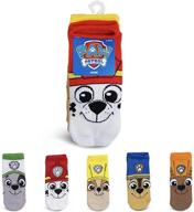 🐾 nick jr, paw patrol big face boys 5 pk (5 pair) shorty socks - fun and colorful paw patrol socks for boys! logo