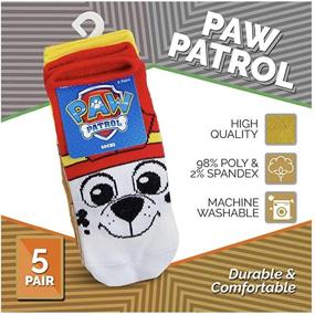img 1 attached to 🐾 Nick Jr, Paw Patrol Big Face Boys 5 Pk (5 Pair) Shorty Socks - Fun and Colorful Paw Patrol Socks for Boys!