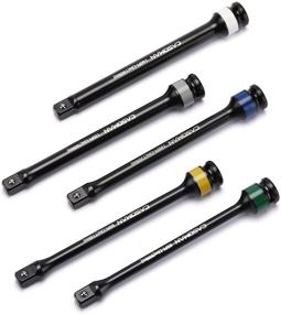 img 4 attached to 🔧 CASOMAN 5 Piece 1/2-inch Drive Torque Limiting Extension Bar Set, 65 to 140 Foot-Pounds (90 to 190 Newton Meters), Impact Torque Limiter Set with Color-Coding
