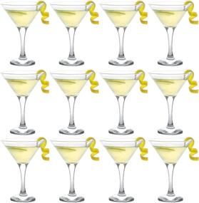 img 4 attached to 🍸 Stylish Epure Milano 12-Piece Martini Glass Set for Classic Cocktails & Martinis – 6 oz Stemmed Glassware