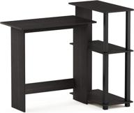 🖥️ furinno abbott corner computer desk with bookshelf: espresso/black - space-saving and functional workstation логотип