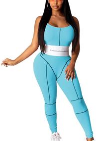 img 2 attached to 🔥 Mrskoala Women's Rayon Jumpsuit: Sexy Bodycon Onesie for Workouts, Bodysuits Romper for Lounging - Sleeveless Set