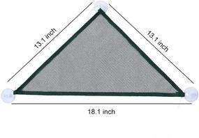 img 3 attached to Gexolenu Reptile Hammock - Triangle Lounger Bridge Decor for Climbing and Habitat Enrichment, Ideal for Bearded Dragons, Iguanas, Geckos, Anoles, Snakes, Chameleons, Hermit Crabs - 2pcs Set (1 Green + 1 Black)