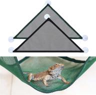 gexolenu reptile hammock - triangle lounger bridge decor for climbing and habitat enrichment, ideal for bearded dragons, iguanas, geckos, anoles, snakes, chameleons, hermit crabs - 2pcs set (1 green + 1 black) логотип