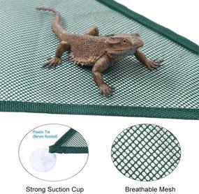 img 2 attached to Gexolenu Reptile Hammock - Triangle Lounger Bridge Decor for Climbing and Habitat Enrichment, Ideal for Bearded Dragons, Iguanas, Geckos, Anoles, Snakes, Chameleons, Hermit Crabs - 2pcs Set (1 Green + 1 Black)