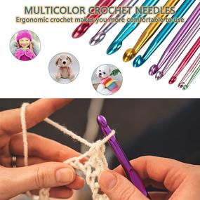 img 1 attached to 🧶 Crochet Hooks Set & Sewing Kit - Vagocom DIY Knitting Supplies and Sewing Accessories Organizer for Beginners, Adults, Home, Emergencies - Includes Crochet Hooks, Scissors, Thimble, Thread, Needles, and More