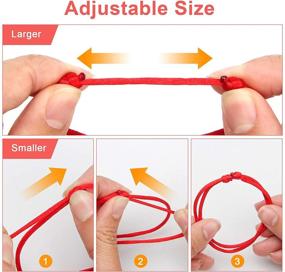 img 2 attached to 🔴 Coolrunner Lot - Empower Yourself with 12 Kabbalah Red String Bracelets: Evoking Protection, Charm, and Style (Red 12)