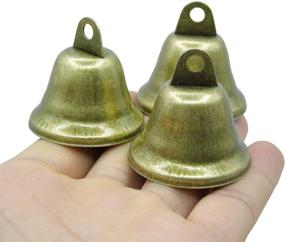 img 1 attached to 🔔 40 Pieces 38mm Vintage Bronze Jingle Bells Craft Bells Door Bell Christmas Bell for Dog Potty Training, Housebreaking, Wind Chimes