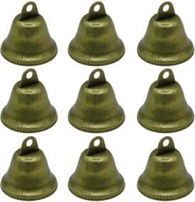 img 4 attached to 🔔 40 Pieces 38mm Vintage Bronze Jingle Bells Craft Bells Door Bell Christmas Bell for Dog Potty Training, Housebreaking, Wind Chimes