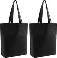 🛍️ reusable large canvas tote bags: ideal for diy projects, grocery shopping, and more! логотип