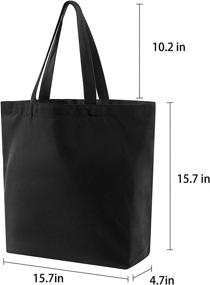 img 3 attached to 🛍️ Reusable Large Canvas Tote Bags: Ideal for DIY Projects, Grocery Shopping, and More!