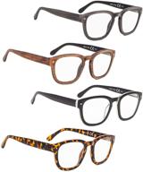 vintage style readers: 4 pack of professor reading glasses logo