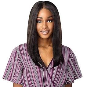 img 4 attached to 🌬️ Sensational Synthetic Hair Lace Front Wig Cloud 9 - What Lace Swiss Lace 13X6 KIYARI (1B)