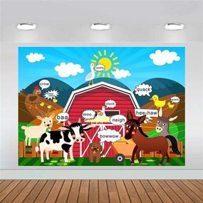 img 2 attached to 🐮 Musykrafties Farm Animals Party Backdrop Banner - Large Decoration for Dessert Table Background & Photobooth - Prop 7x5 feet