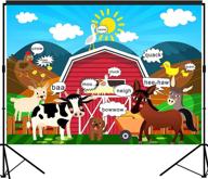 🐮 musykrafties farm animals party backdrop banner - large decoration for dessert table background & photobooth - prop 7x5 feet logo