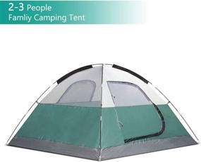 img 3 attached to 🏕️ SEMOO 3-4 Person Dome Family Camping Tent: Waterproof, Foldable, Lightweight, with Carry Bag - Perfect for Outdoor Use