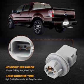 img 1 attached to Оптимизированные RUXIFEY светодиодные номерные светильники с разъемом для Ford F150 F250 F350 F450 F550 Super Duty Ranger Explorer Bronco Excursion Expedition, 6500K белый